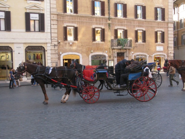 Horse and carriage Spanish Steps