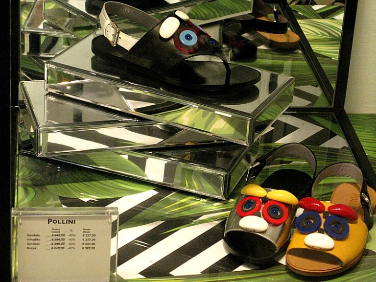 Pollini face sandals sized