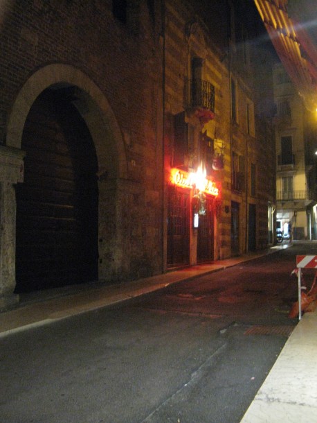 Romeo's door, Verona, night