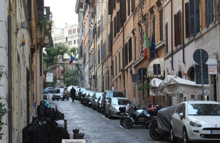 Via Rasella - scene of a partisan bomb in Rome on 23 March 1944 by the Gruppi di Azione Patriottica